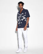 Mens Dancers Resort Ss Shirt Black Regular Shirts - Black