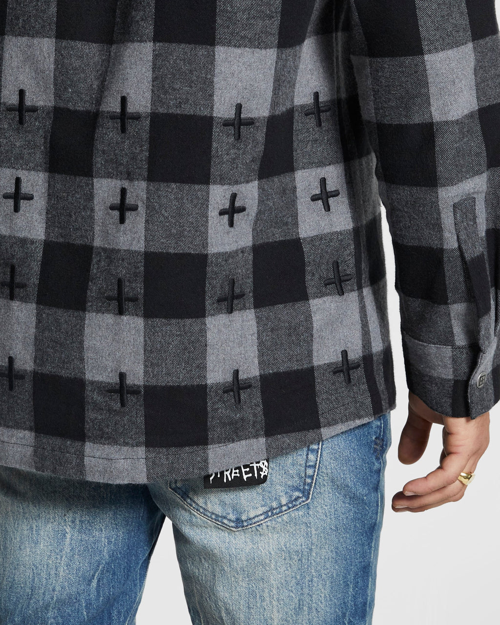 Mens Generator Ls Shirt Grey Regular Shirts - Grey