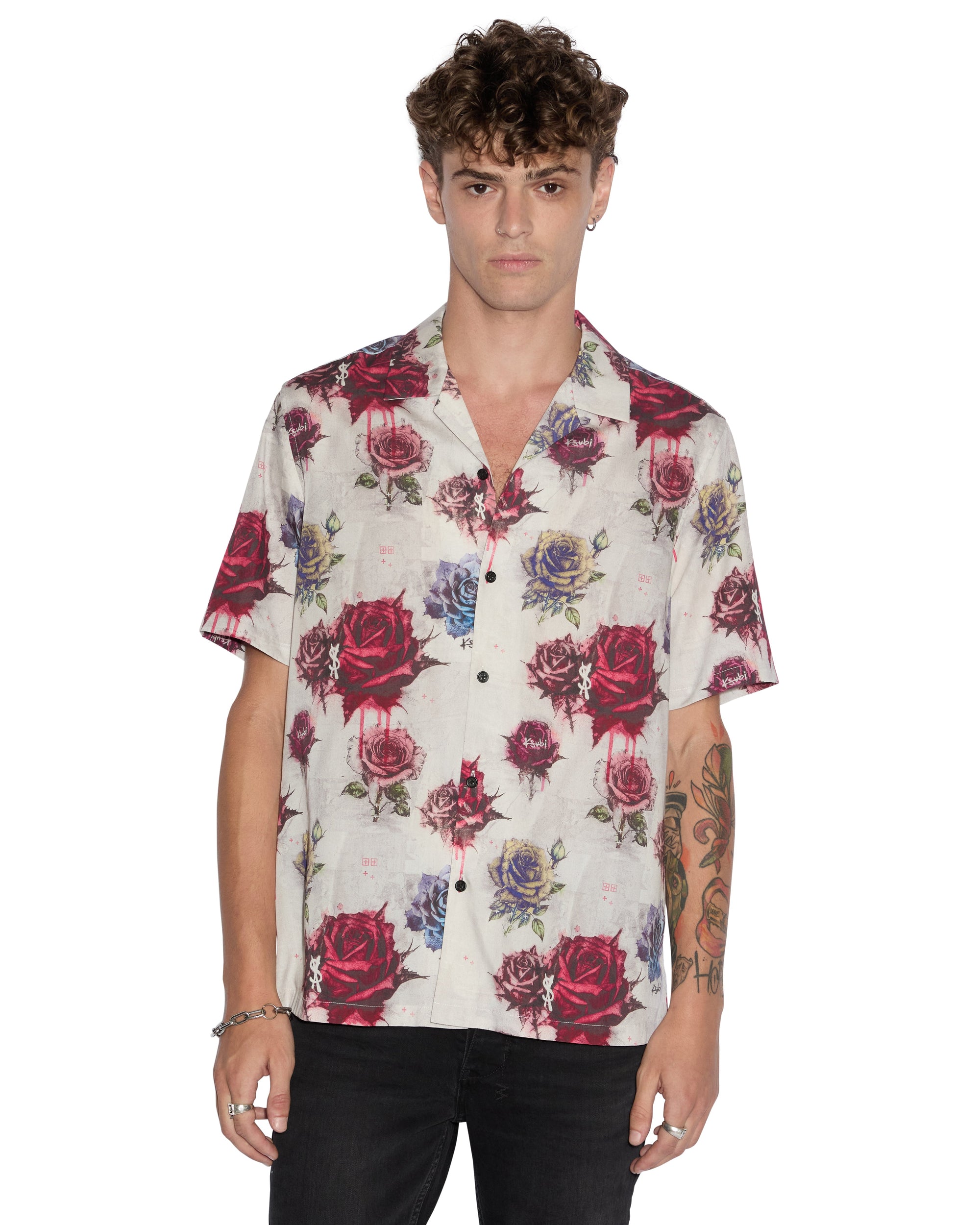 MENS GRAFF ROSE RESORT SS SHIRT MULTI REGULAR SHIRTS