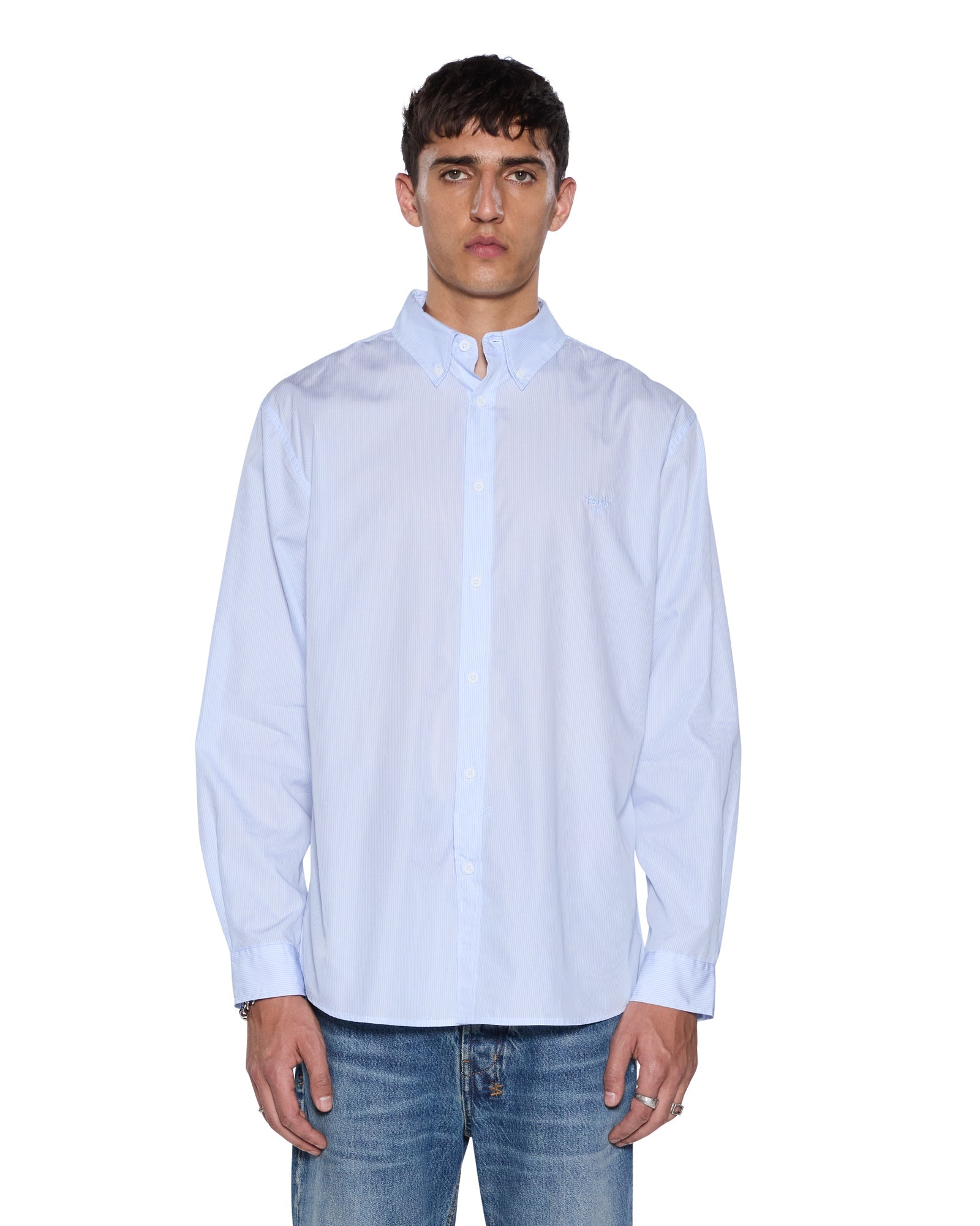 MENS  KADE LS SHIRT PIN BLUE SHIRTS