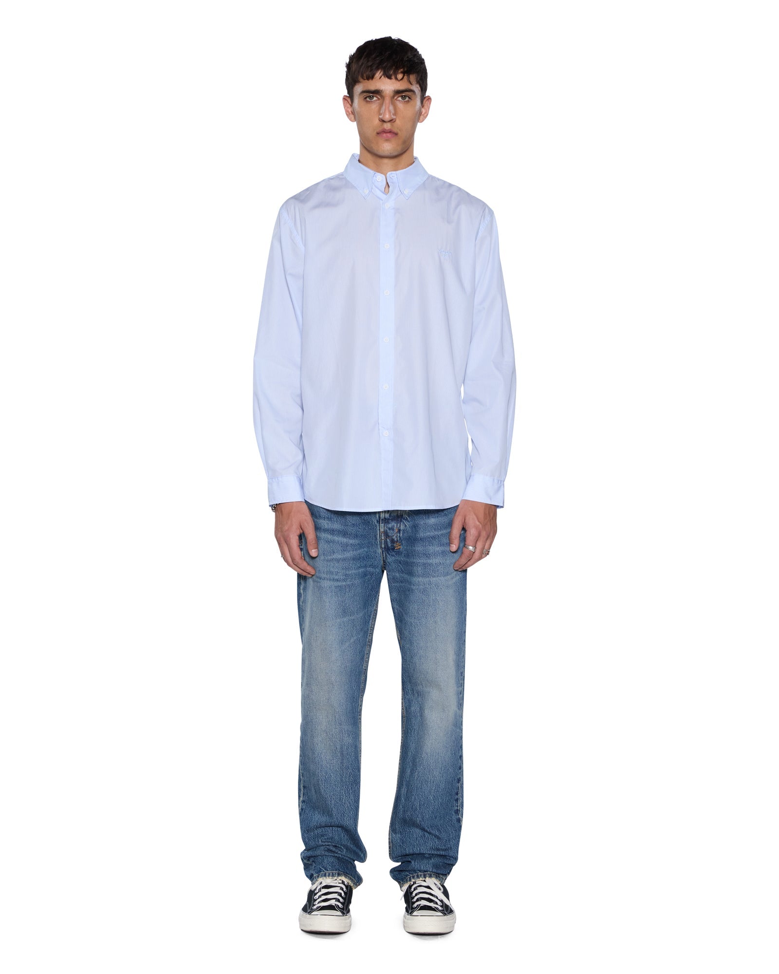 MENS  KADE LS SHIRT PIN BLUE SHIRTS