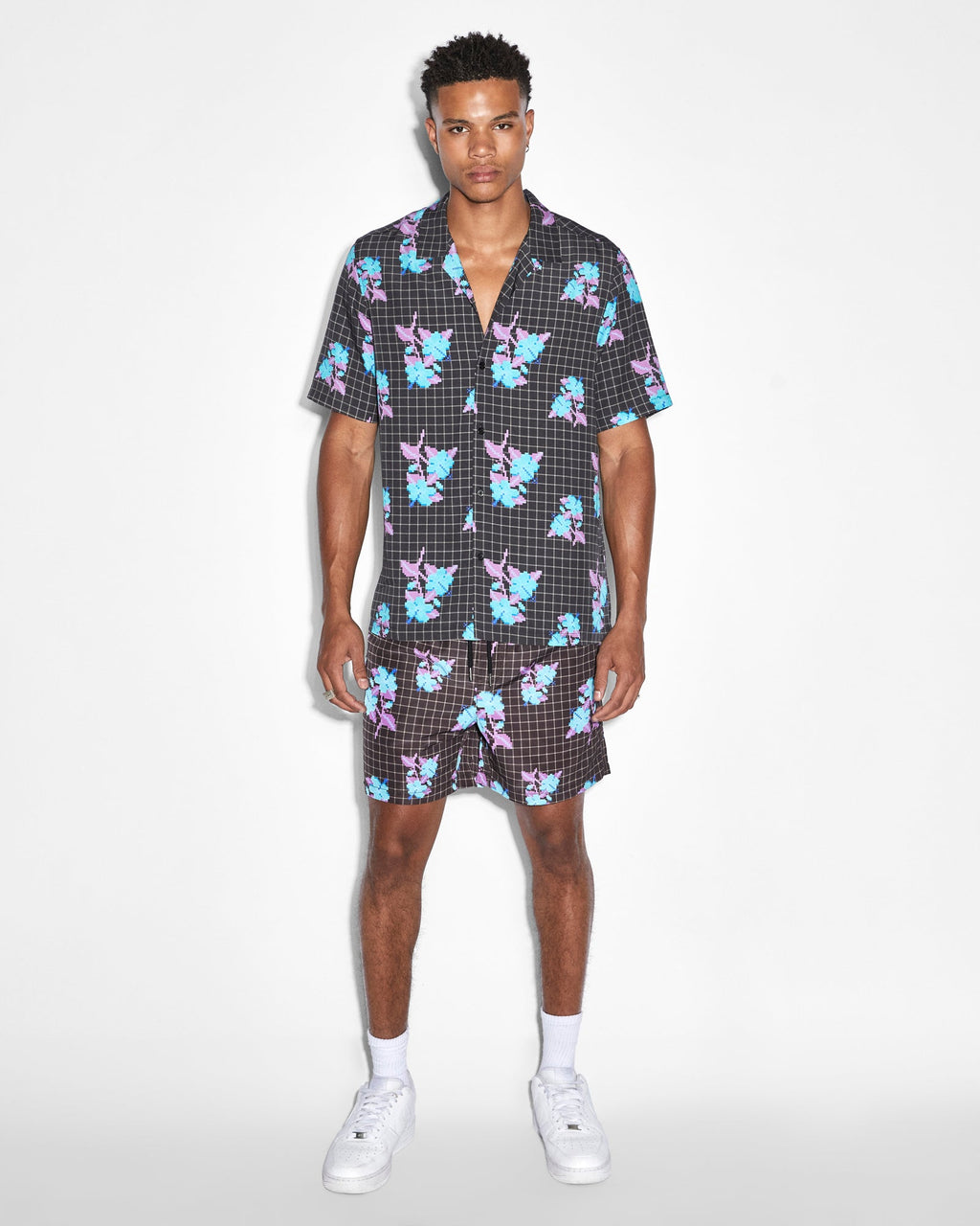 Mens Low Res Resort Ss Shirt Multi Regular Shirts - Multi Colour