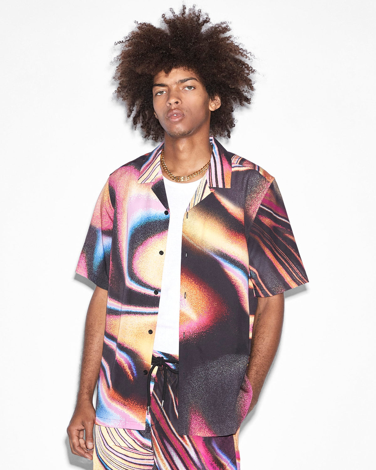 MENS MIND STATE RESORT SS SHIRT MULTI SHIRTS