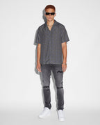 Mens Plus Resort Ss Shirt Navy Regular Shirts - Navy