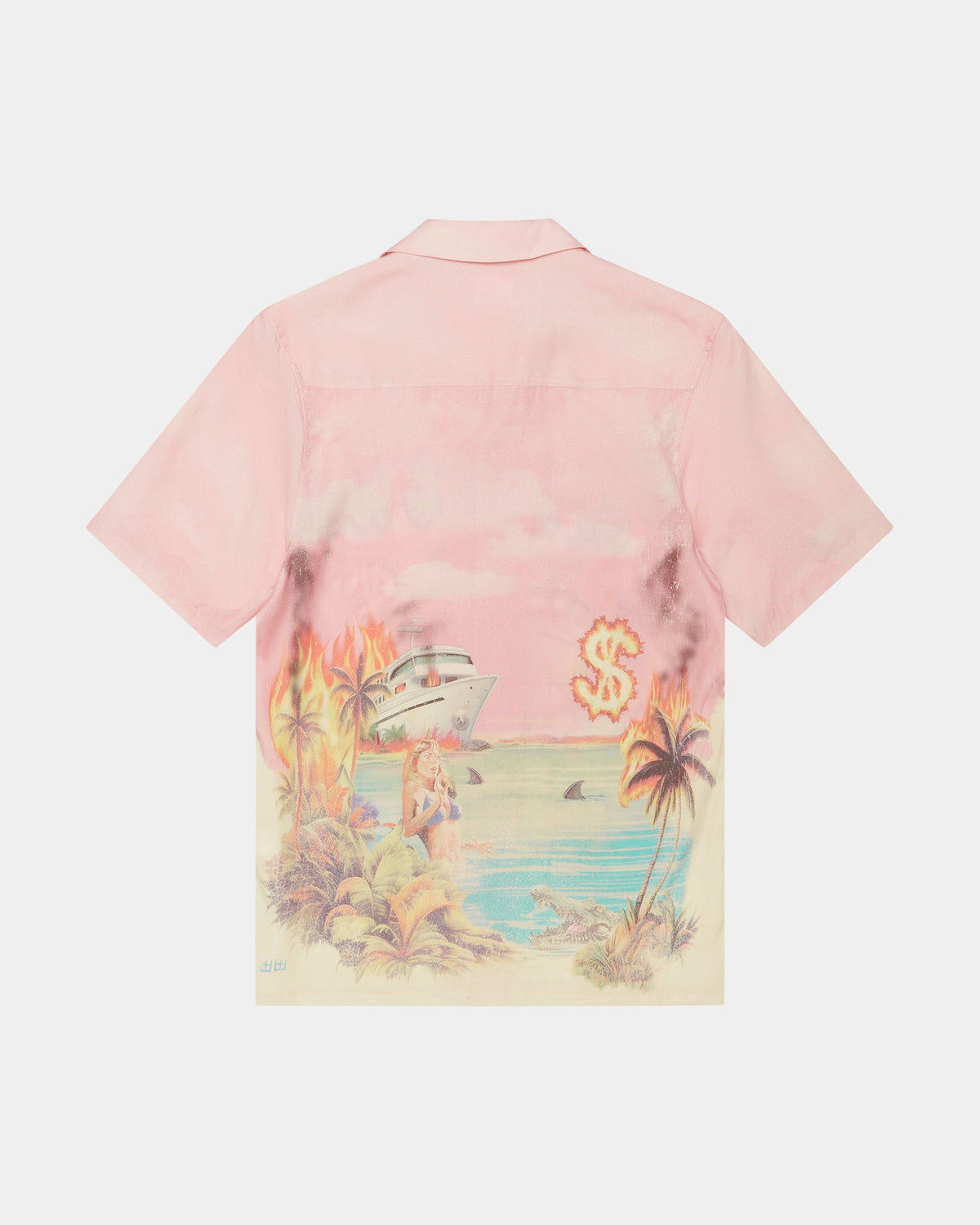 Mens Paradise Lost Resort Ss Shirt Regular Shirts - Multi Colour