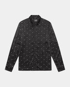 Mens Polka Plus Ls Shirt Black Regular Shirts - Black