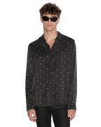 Mens Polka Plus Ls Shirt Black Regular Shirts - Black