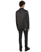 Mens Polka Plus Ls Shirt Black Regular Shirts - Black