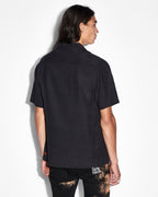 Mens Rose Garden Resort Ss Shirt Black Regular Shirts - Black