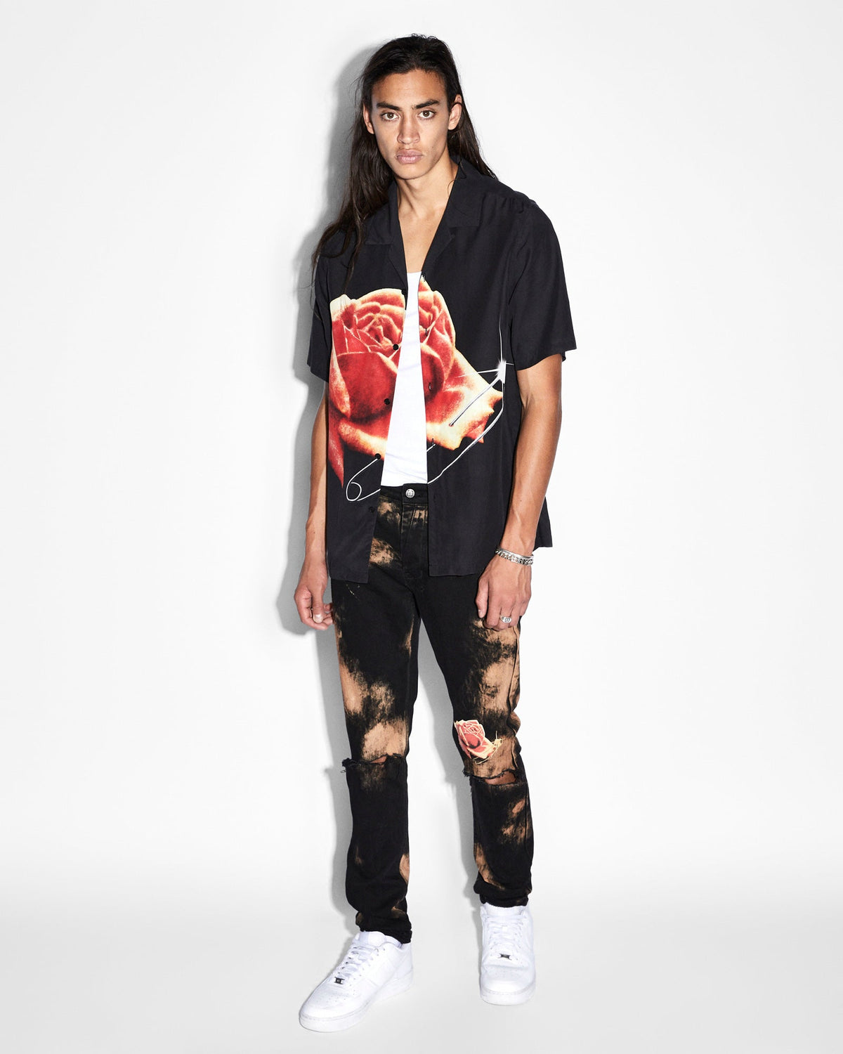 Mens Van Winkle Hellfire Skinny Denim Jeans - Black