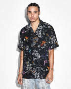 Mens Unearthly Resort Ss Shirt Black Regular Shirts - Black