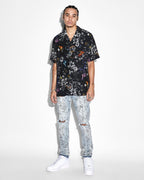 Mens Unearthly Resort Ss Shirt Black Regular Shirts - Black