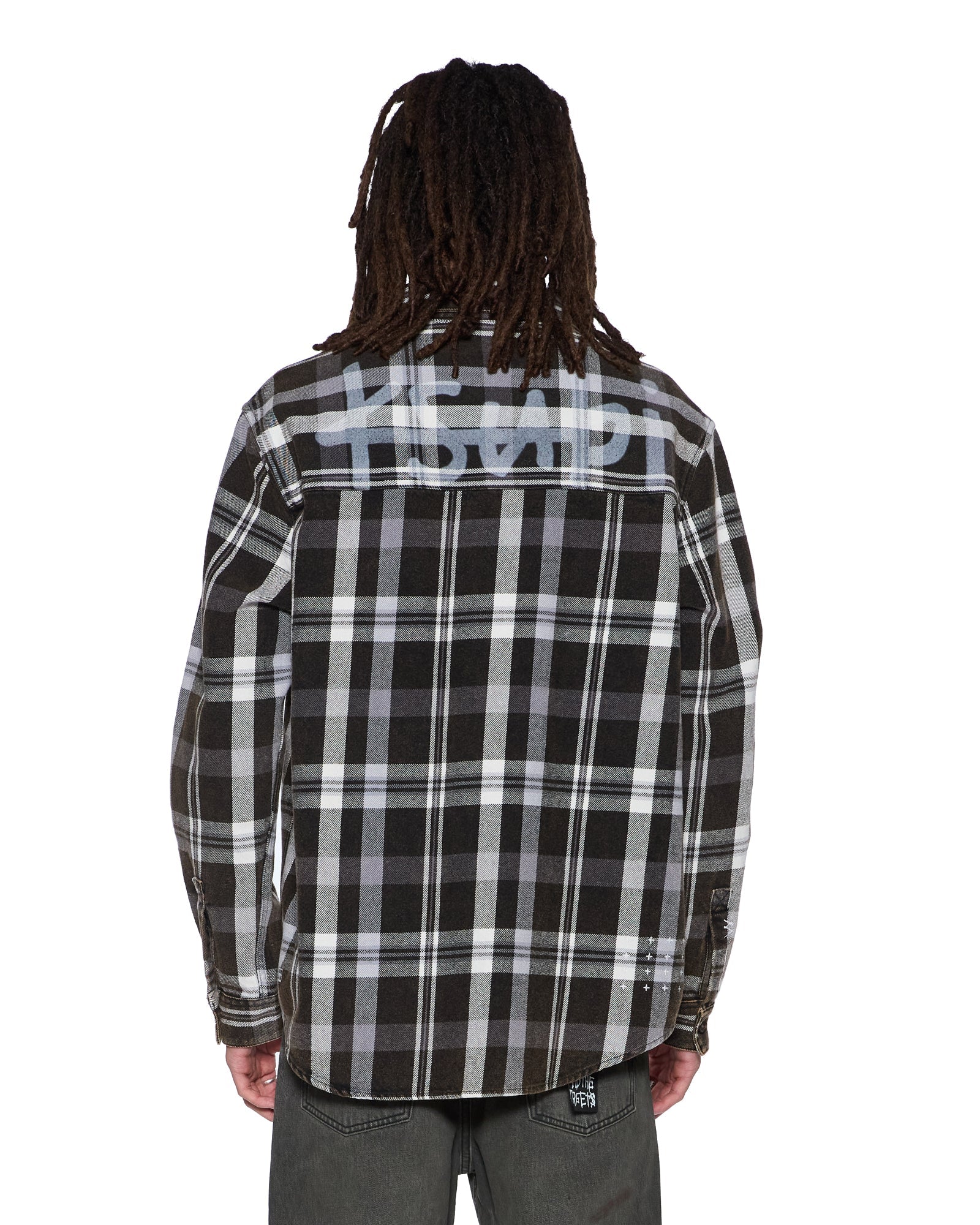 MENS ROSEBOWL LS SHIRT 1999 BLACK CHECK REGULAR SHIRTS