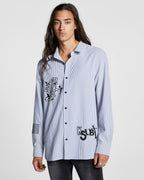 MENS ROSE VOLTAGE LS SHIRT BLUE STR SHIRTS