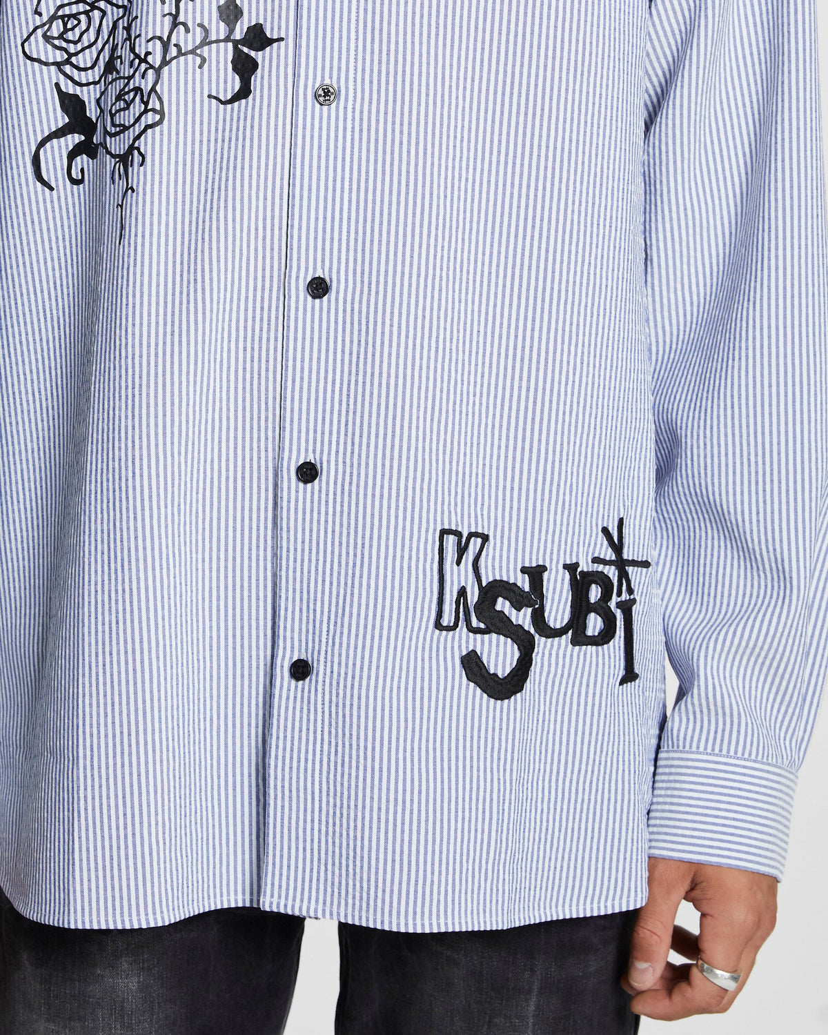 MENS ROSE VOLTAGE LS SHIRT BLUE STR SHIRTS