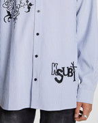 MENS ROSE VOLTAGE LS SHIRT BLUE STR SHIRTS