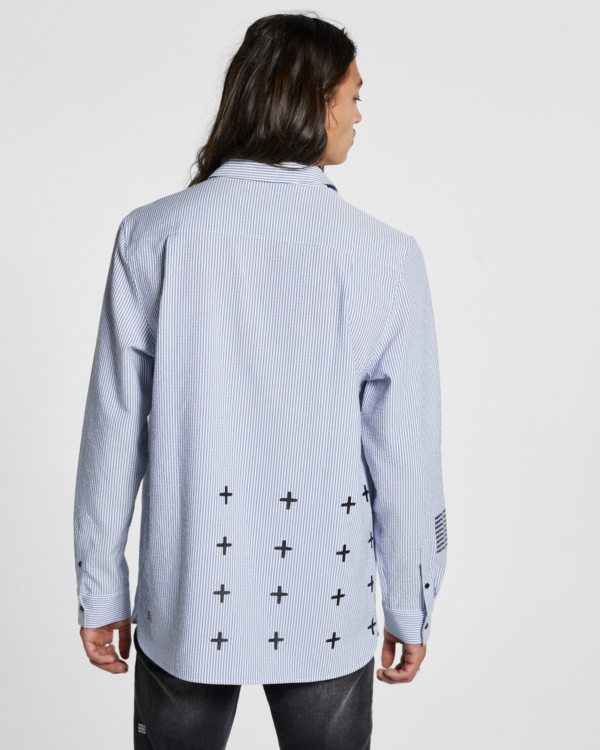 MENS ROSE VOLTAGE LS SHIRT BLUE STR SHIRTS