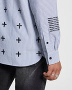 MENS ROSE VOLTAGE LS SHIRT BLUE STR SHIRTS