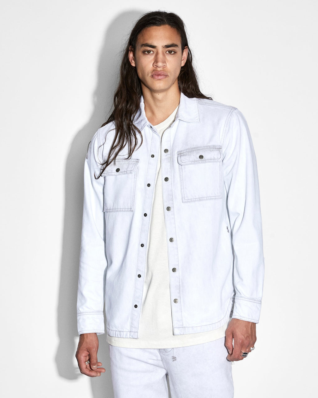 Mens Scorpio Ls Shirt Habits Regular Shirts - White