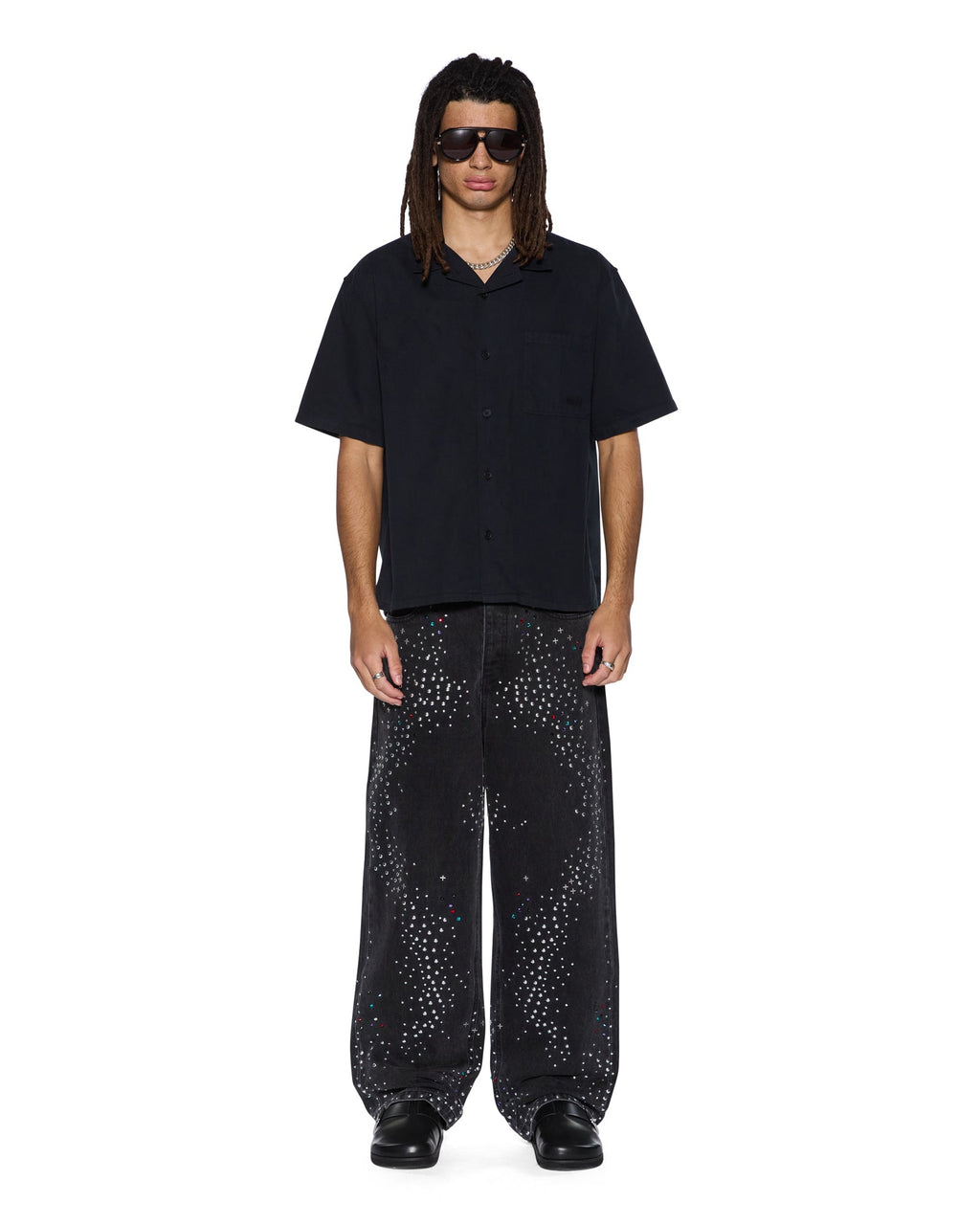 MENS SERPENT DINER SS SHIRT BLACK SHIRTS