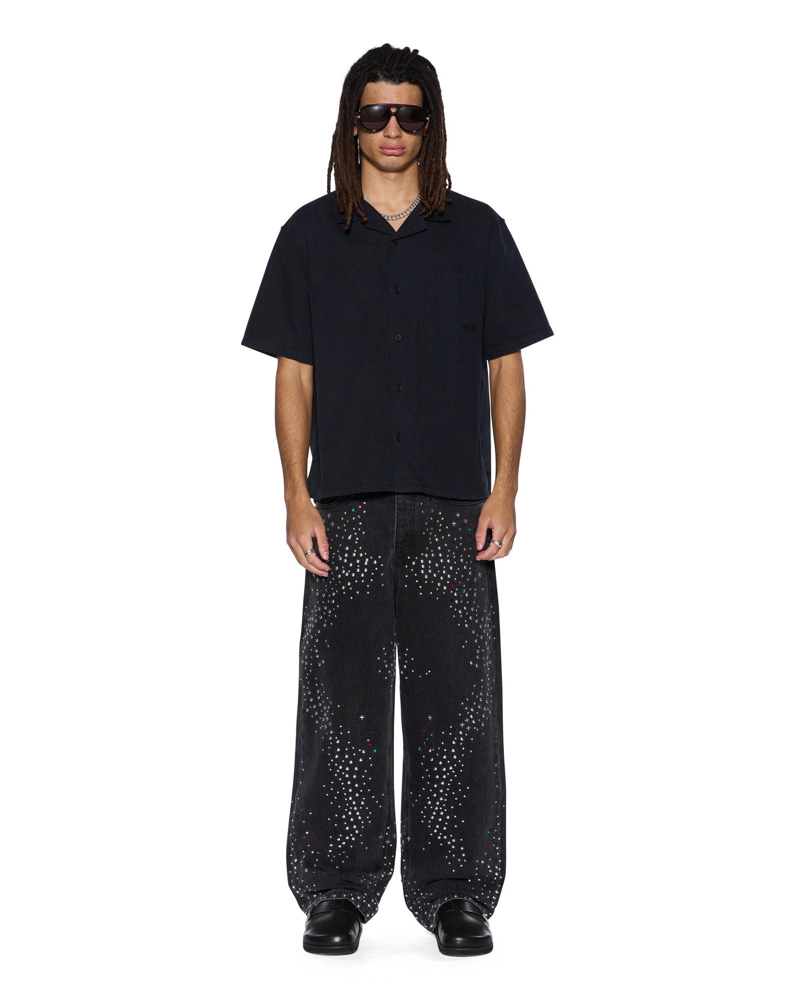 MENS SERPENT DINER SS SHIRT BLACK REGULAR SHIRTS