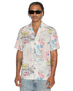 MENS SKRAWLER RESORT SS SHIRT WHITE SHIRTS