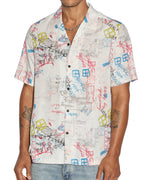 MENS SKRAWLER RESORT SS SHIRT WHITE SHIRTS