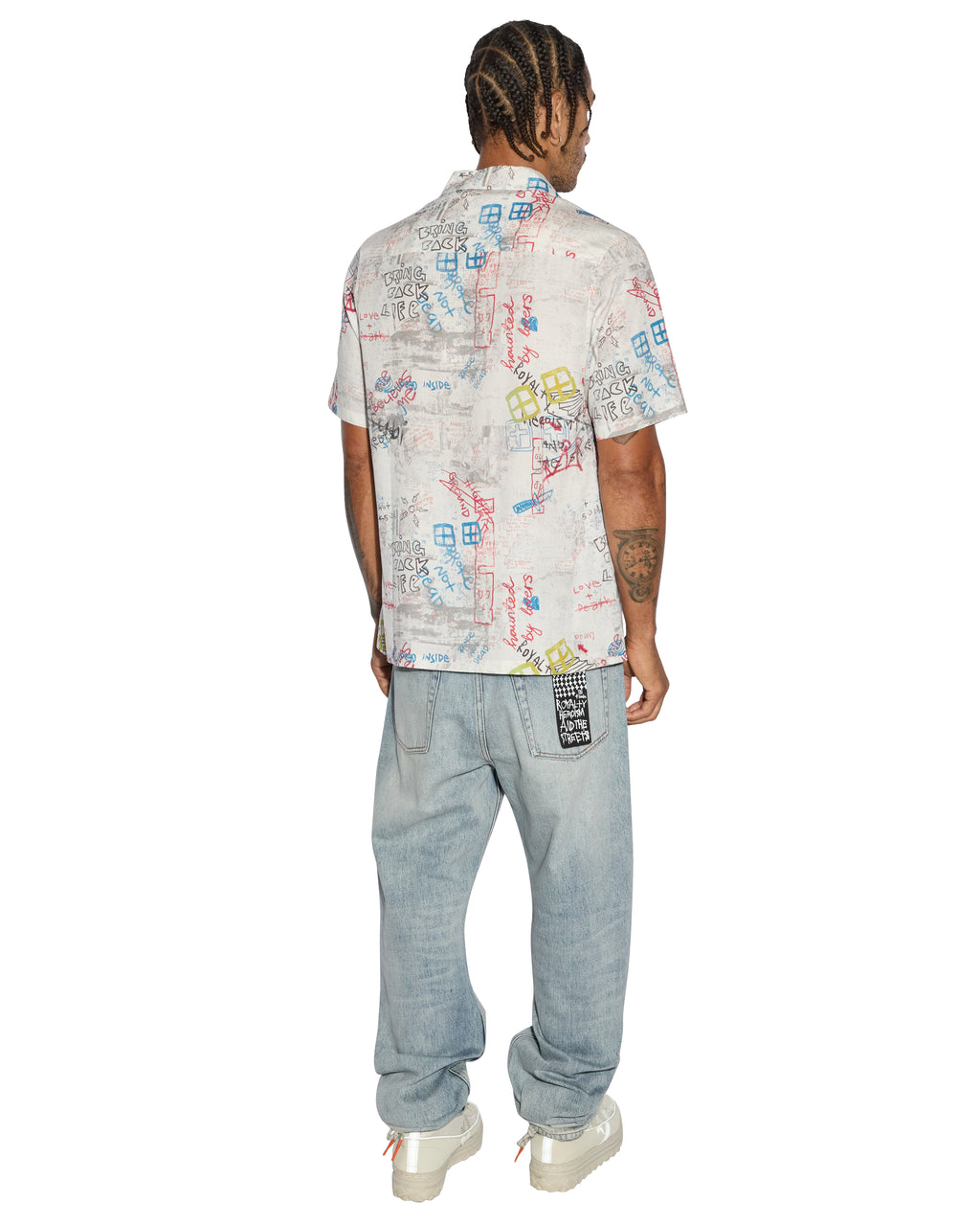 MENS SKRAWLER RESORT SS SHIRT WHITE SHIRTS