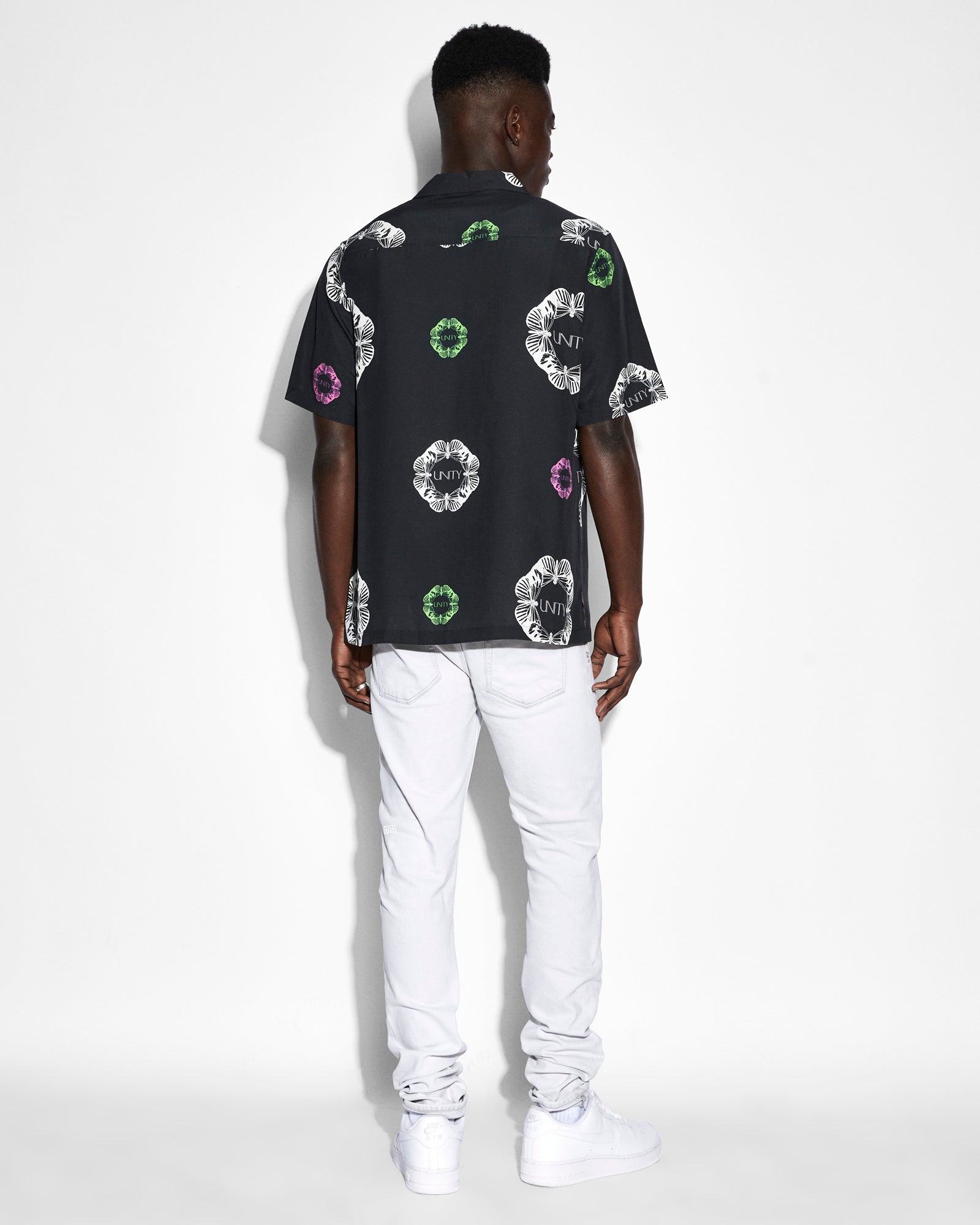 MENS  UNITYFLY RESORT SS SHIRT BLACK REGULAR SHIRTS