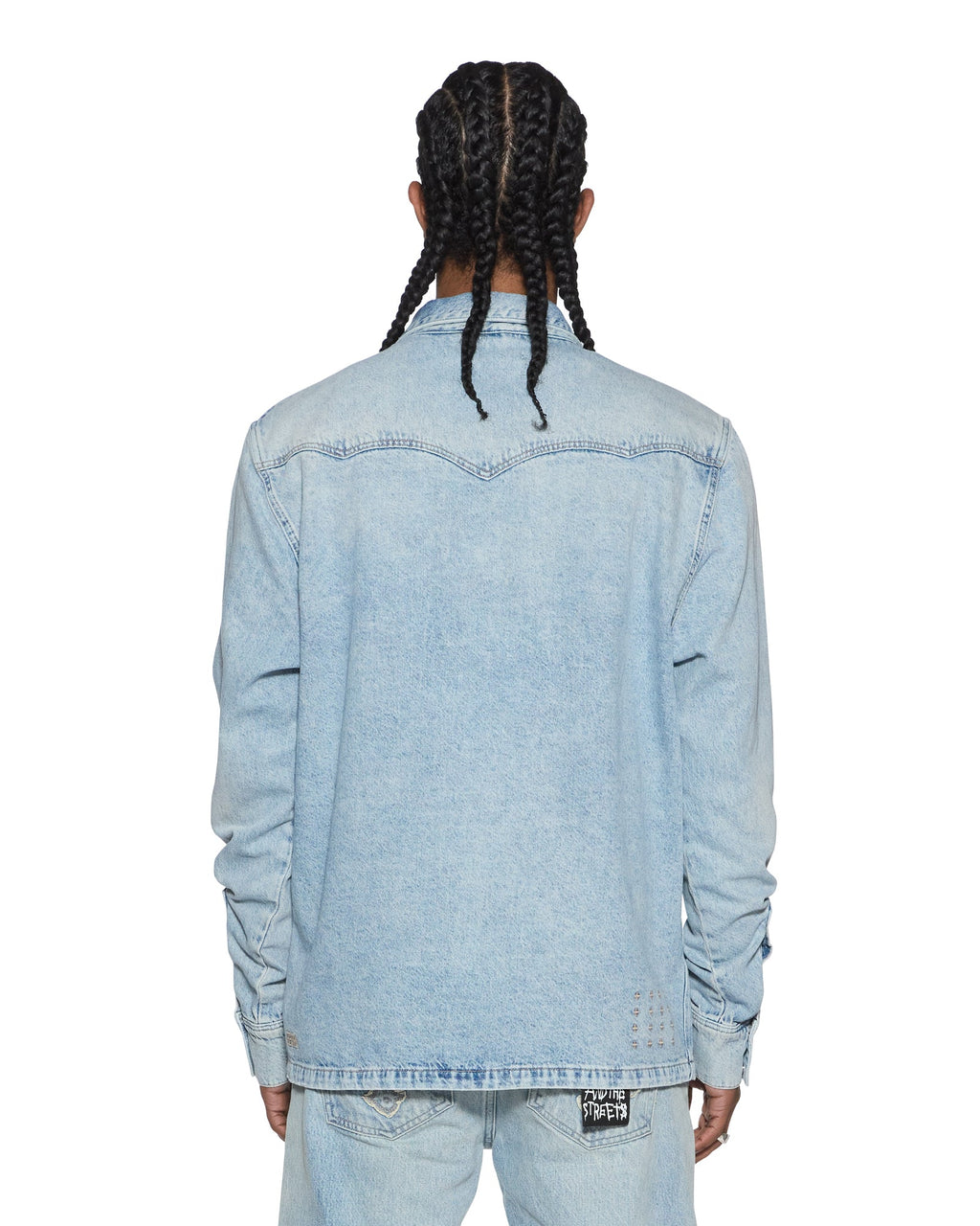 MENS WHIPLASH LS SHIRT KRYSTAL BLUE SHIRTS