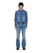 MENS WHIPLASH LS SHIRT TEXAS BLUE STUDDED SHIRTS