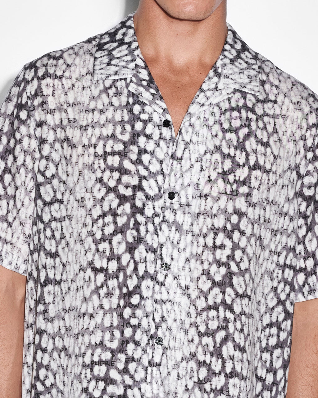 MENS WHITENOISE LEOPARD RESORT SS SHIRT MULTI SHIRTS
