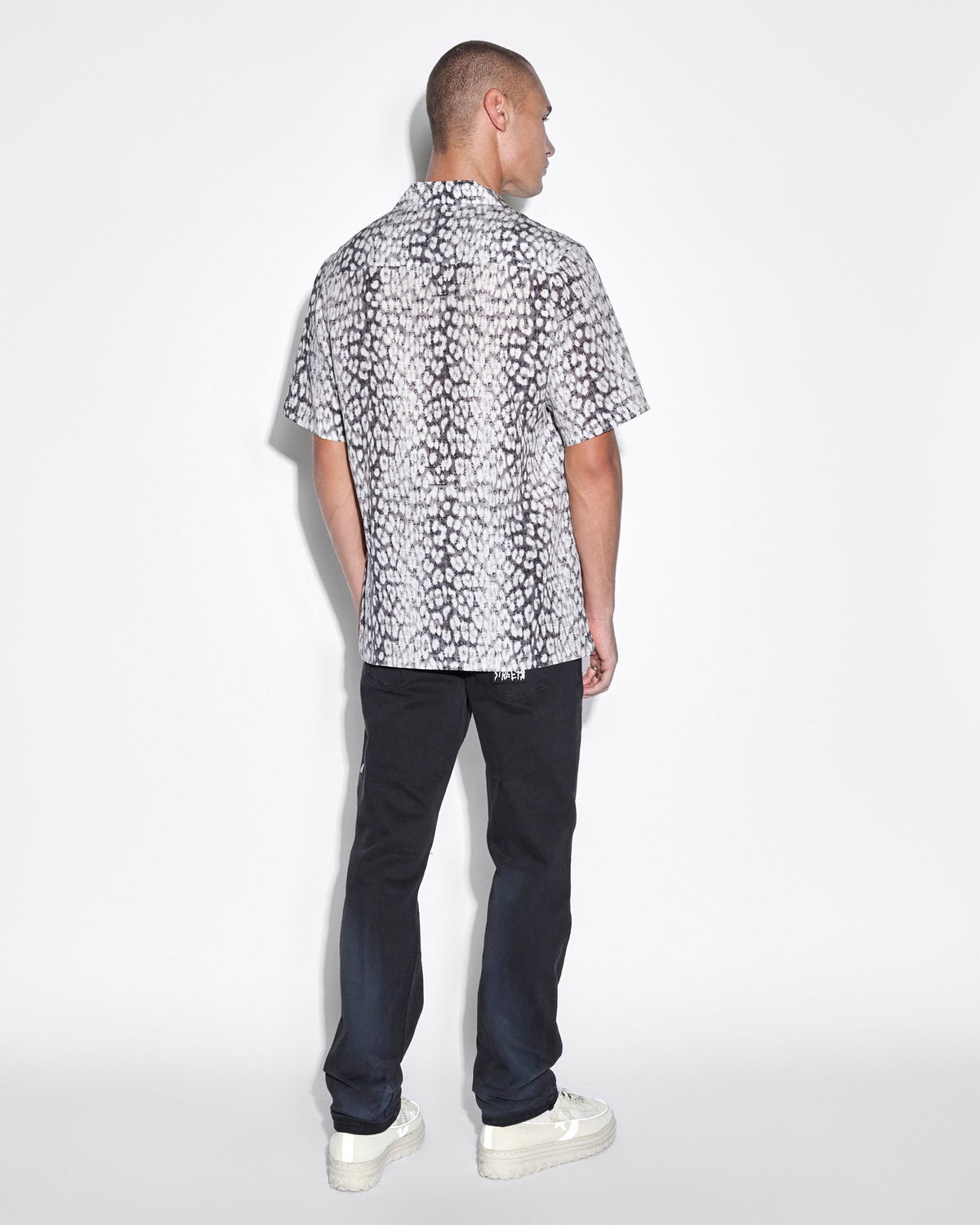 MENS WHITENOISE LEOPARD RESORT SS SHIRT MULTI SHIRTS