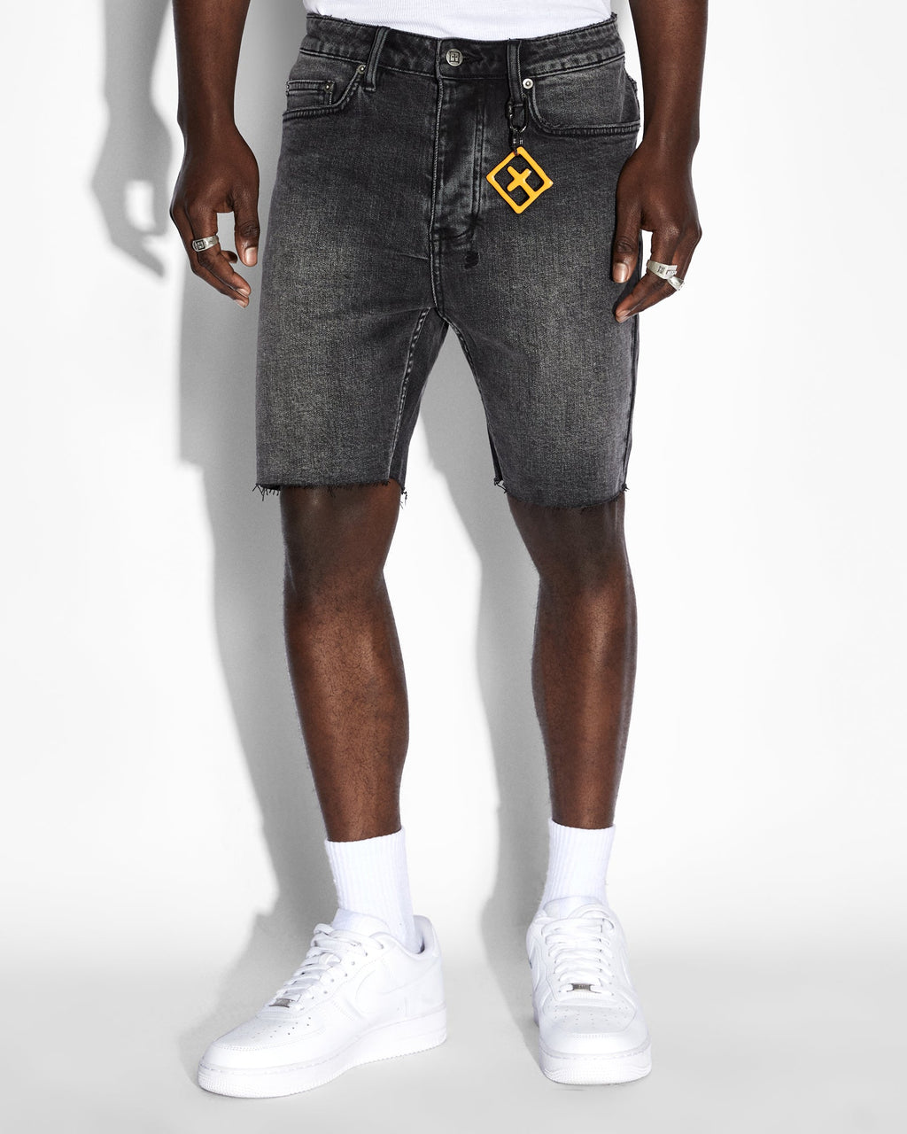 Mens Chopper Short Spray Out Pink Slim Walkshorts - Black