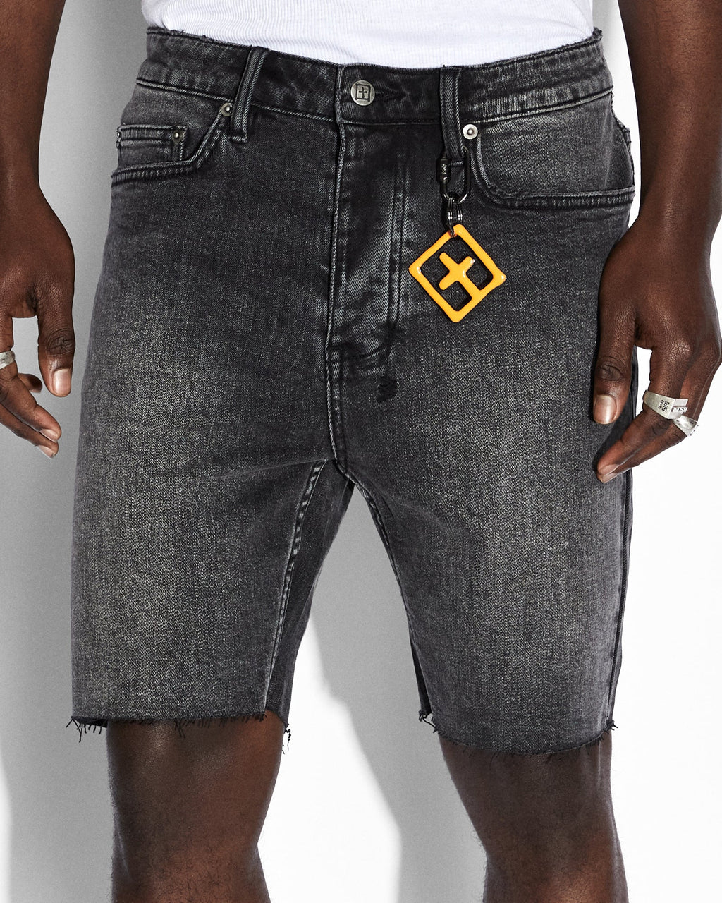 Mens Chopper Short Spray Out Pink Slim Walkshorts - Black