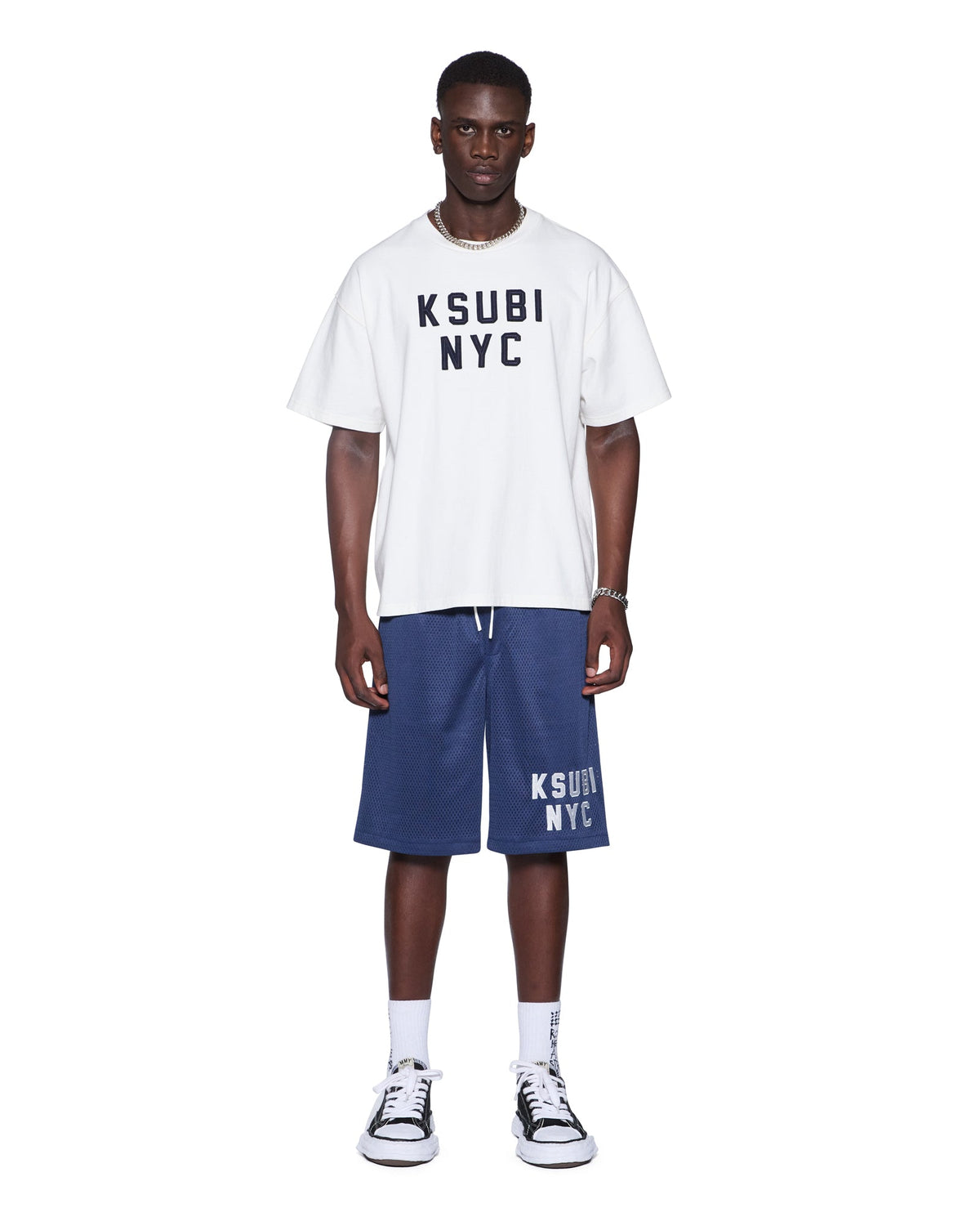 MENS K-LOCK NYC MESH ROLL SHORT NAVY WALKSHORTS
