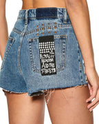 Womens Kali Short Aged Trash Fitted Walkshorts - Denim