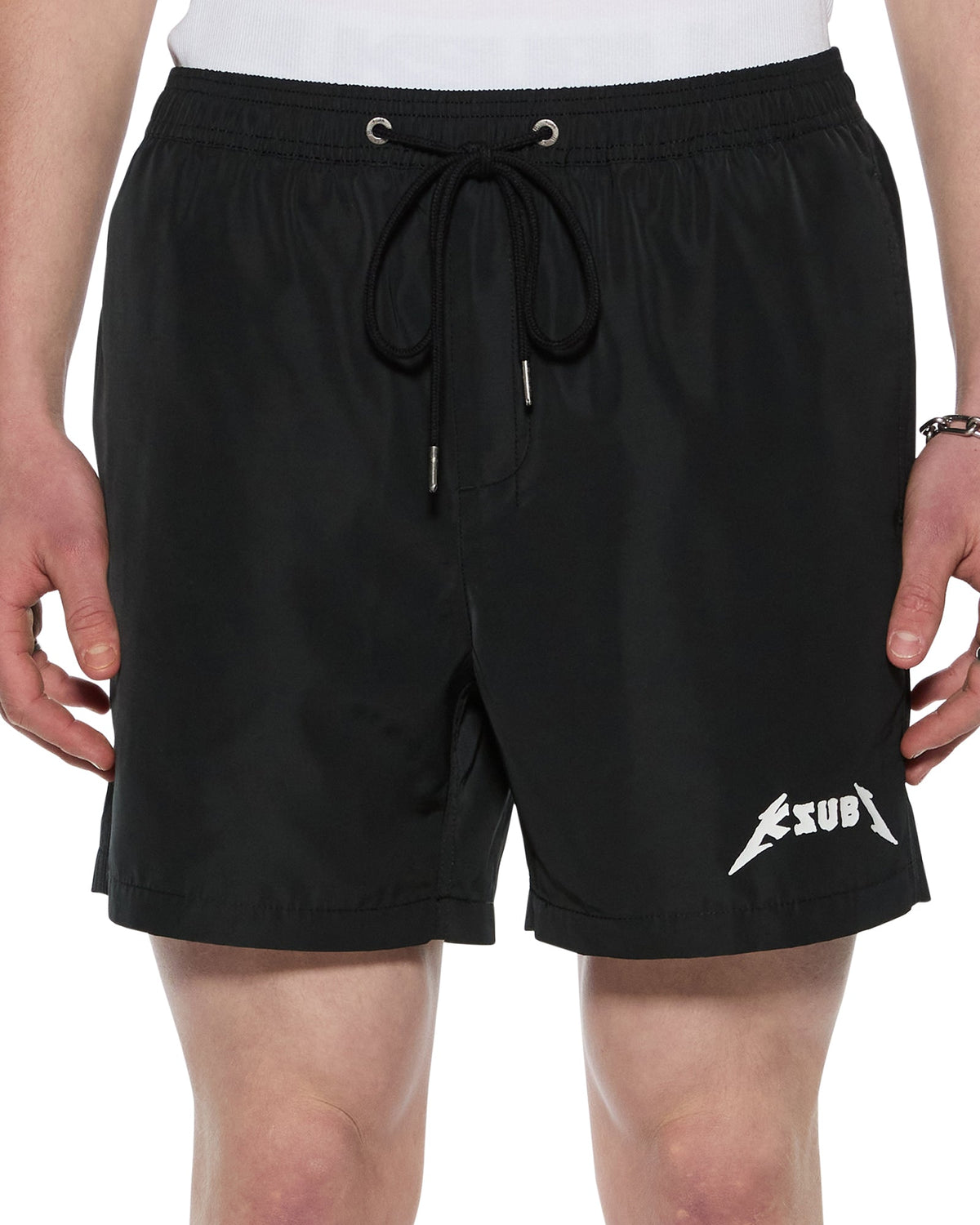 MENS LINE UP BOARDSHORT JET BLACK WALKSHORTS