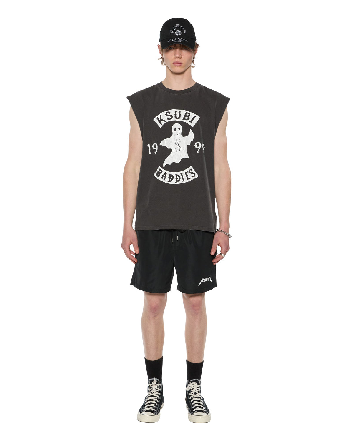 MENS LINE UP BOARDSHORT JET BLACK WALKSHORTS