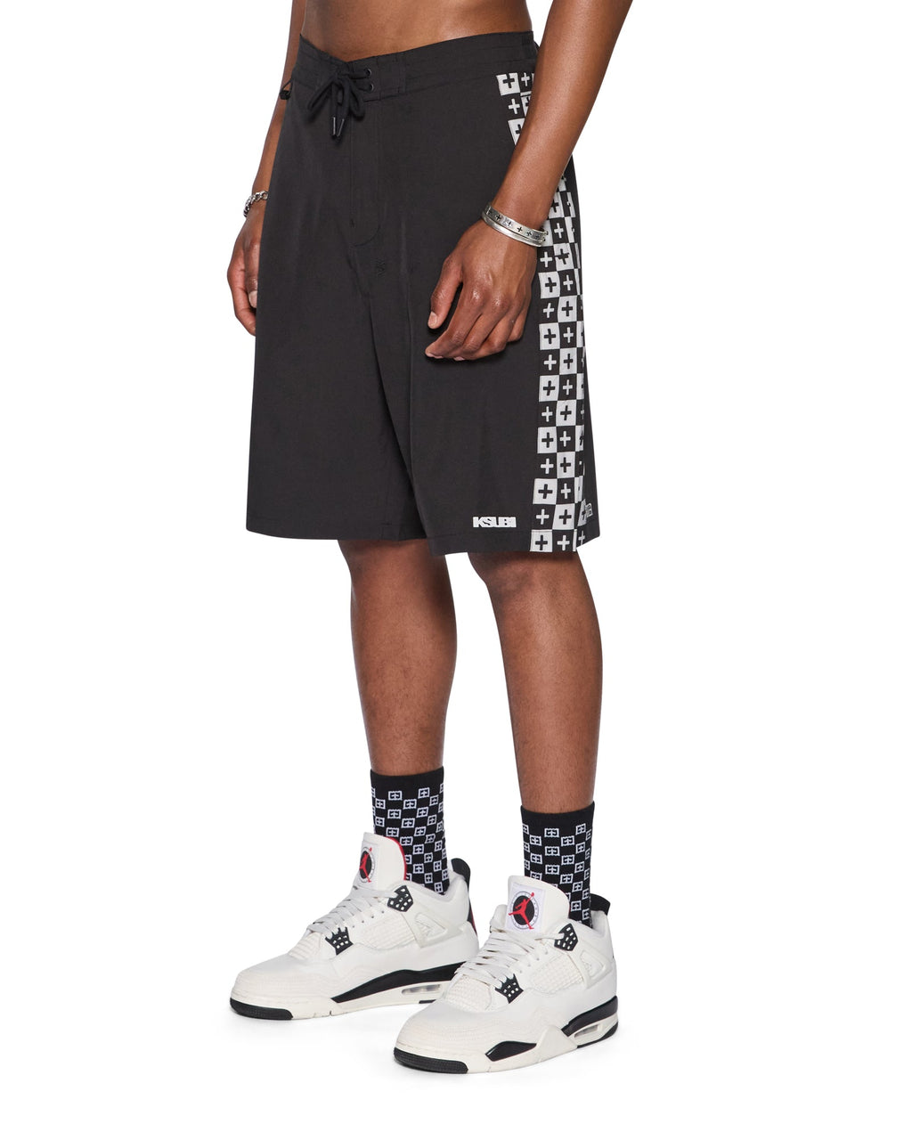 Mens Mayte Razor Boardshort Washed Black Relaxed Walkshorts - Black