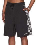 Mens Mayte Razor Boardshort Washed Black Relaxed Walkshorts - Black