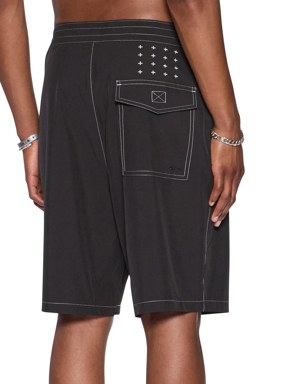Mens Sott Razor Boardshort Washed Black Relaxed Walkshorts - Black