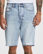 Mens Wolf Short 1999 City High Relaxed Tapered Walkshorts - Denim