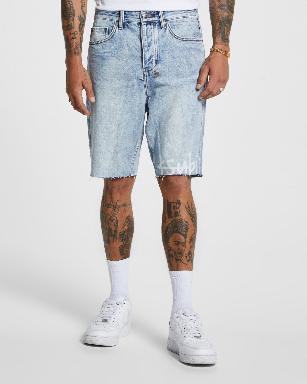 Mens Wolf Short 1999 City High Relaxed Tapered Walkshorts - Denim