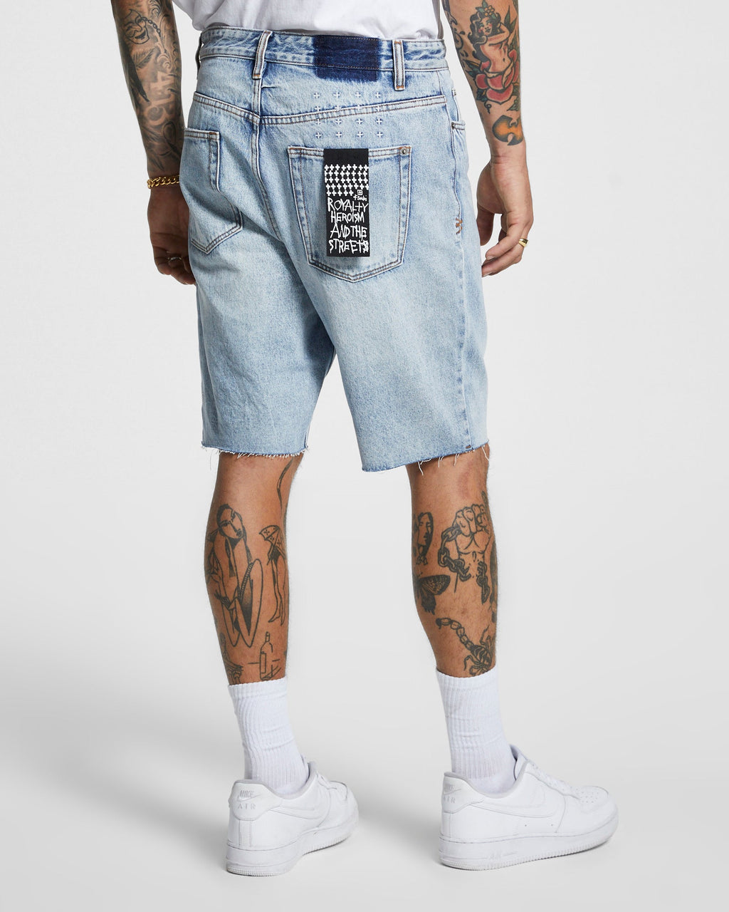 Mens Wolf Short 1999 City High Relaxed Tapered Walkshorts - Denim