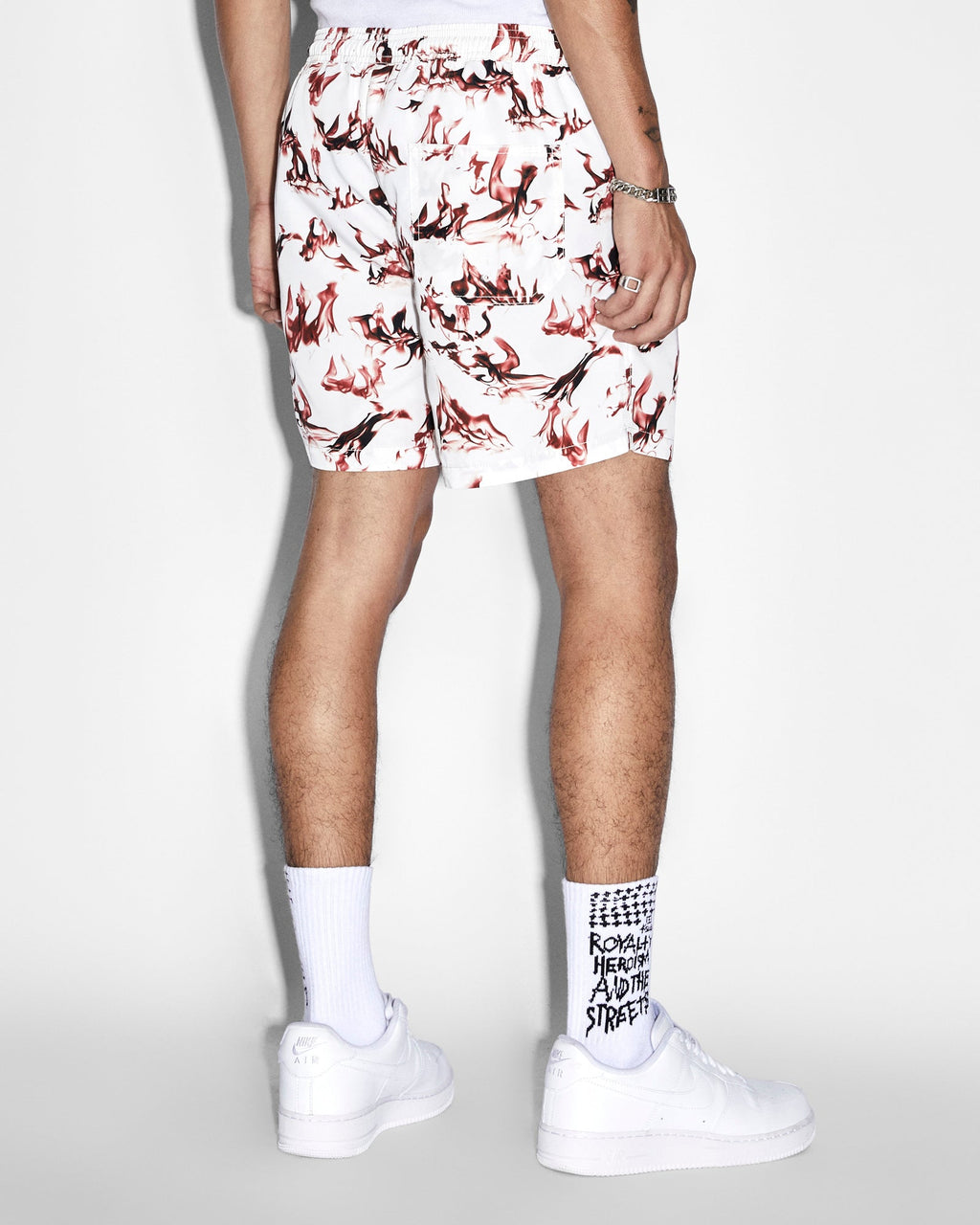 MENS BURNT BOARDSHORT WHITE WALKSHORTS