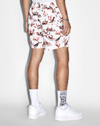 MENS BURNT BOARDSHORT WHITE WALKSHORTS