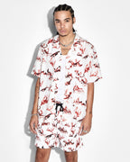 MENS BURNT BOARDSHORT WHITE WALKSHORTS