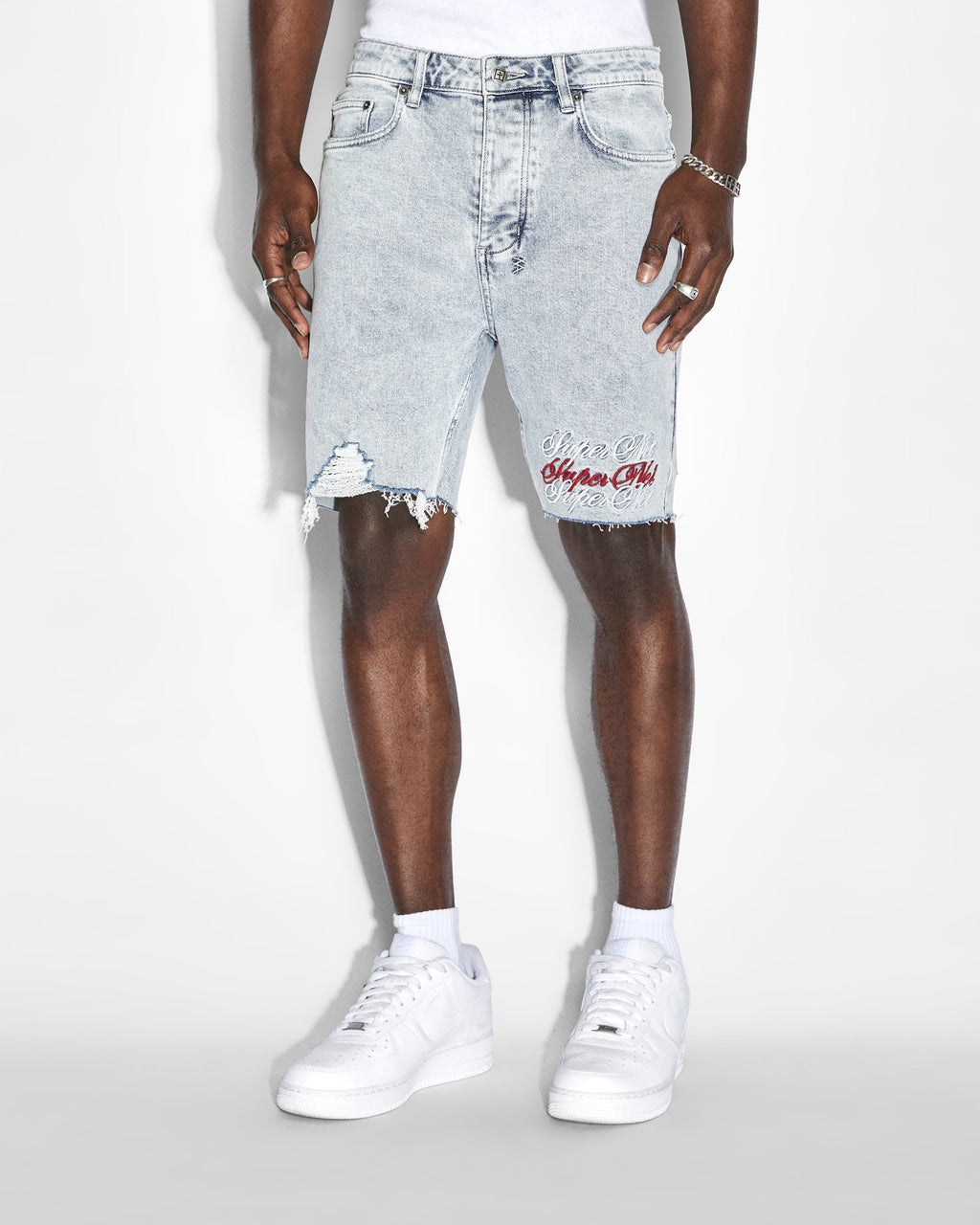 Mens Chopper Short Pixel Refresh Slim Walkshorts - Denim