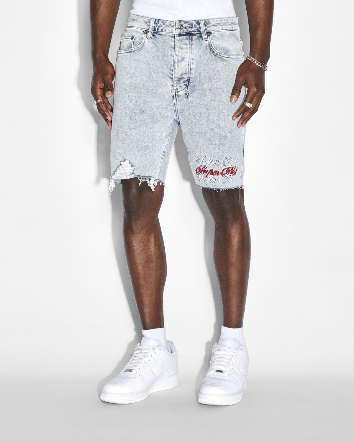 Mens Chopper Short Pixel Refresh Slim Walkshorts - Denim